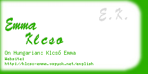 emma klcso business card